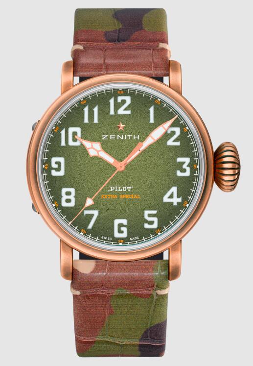Replica Watch Zenith Pilot Type 20 Adventure 29.2430.4069/63.C814 Bronze - Leather Bracelet